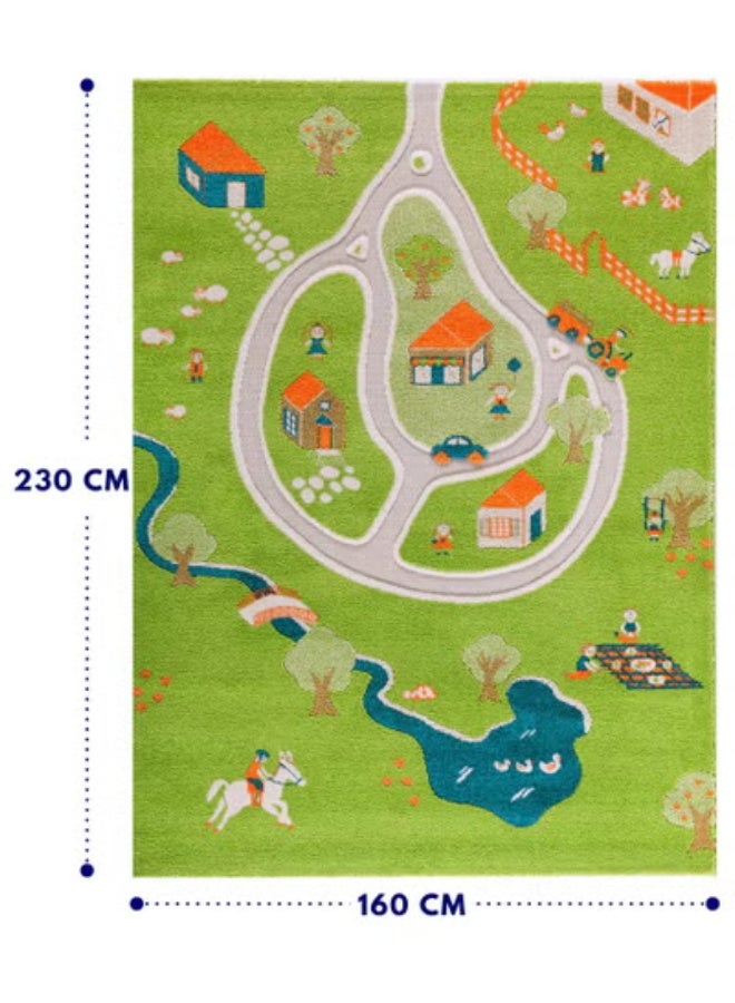 IVI 3D Play Carpet Farm Design - XL | Green | Activity Playmat for Kids & Children | Bedroom, Living Room, Nursery Rug | Polypropylene | Foldable | 230 cm x 160 cm - Image 2